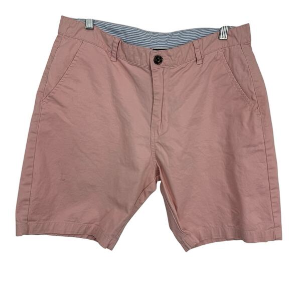 Smash Mens Chino Shorts size 32 Pink Cotton 8" inseam - Picture 1 of 12